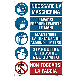 Segnaletica per emergenza Covid-19, Cartello con prescrizioni per i lavoratori per prevenire il contagio, 200 x 300 mm Segnaletica per emergenza Covid-19, Cartello con prescrizioni per i lavoratori per prevenire il contagio, 200 x 300 mm