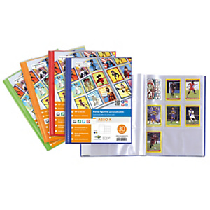 SEI ROTA Album per figurine personalizzabile Asso K, 30 buste, Formato A4, PP, Finitura Liscia, Colori Assortiti SEI ROTA Album per figurine personalizzabile Asso K, 30 buste, Formato A4, PP, Finitura Liscia, Colori Assortiti