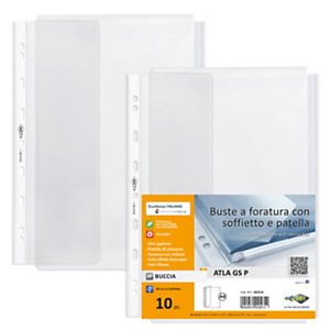 SEI ROTA Busta a foratura universale alta capacità con patella Atla GS P, 21 x 29,7 cm (A4), PP, Spessore Alto, Finitura Ruvida, Trasparente (confezione 10 pezzi) SEI ROTA Busta a foratura universale alta capacità con patella Atla GS P, 21 x 29,7 cm (A4), PP, Spessore Alto, Finitura Ruvida, Trasparente (confezione 10 pezzi)