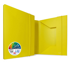 SEI ROTA Cartellina a 3 lembi con elastico GARDA, 26,2 x 35 cm, Dorso 1 cm, PP opaco, Giallo SEI ROTA Cartellina a 3 lembi con elastico GARDA, 26,2 x 35 cm, Dorso 1 cm, PP opaco, Giallo