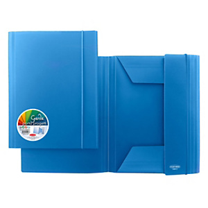 SEI ROTA Cartellina a 3 lembi con elastico GARDA 3L, 26 x 35 cm, PP opaco, Azzurro scuro SEI ROTA Cartellina a 3 lembi con elastico GARDA 3L, 26 x 35 cm, PP opaco, Azzurro scuro