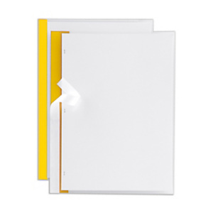 SEI ROTA Cartellina per rilegare con dorso colorato scrivibile POLI 200, Capacità 30 fogli, PPL, Spessore altissimo, Finitura goffrata, Trasparente/Giallo (confezione 10 pezzi) SEI ROTA Cartellina per rilegare con dorso colorato scrivibile POLI 200, Capacità 30 fogli, PPL, Spessore altissimo, Finitura goffrata, Trasparente/Giallo (confezione 10 pezzi)