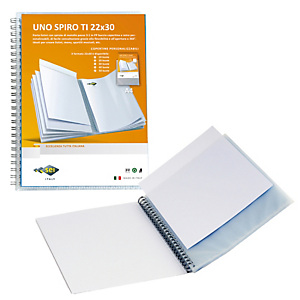 SEI ROTA Portalistini personalizzabile Uno Spiro TI - con spirale - 22x30 cm - 50 buste - blu SEI ROTA Portalistini personalizzabile Uno Spiro TI - con spirale - 22x30 cm - 50 buste - blu