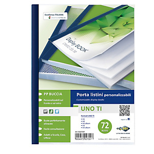 SEI ROTA Portalistini personalizzabile Uno TI - 15x21 cm - 72 buste - trasparente SEI ROTA Portalistini personalizzabile Uno TI - 15x21 cm - 72 buste - trasparente