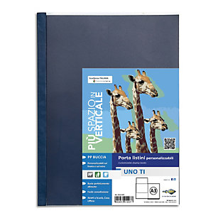 SEI ROTA Portalistini personalizzabile Uno TI - 30x42 cm (libro) - 36 buste - blu