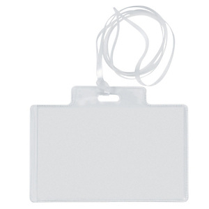 SEI ROTA Portanome Pass 3EC - con cordoncino trasparente - 9,5 x 6 cm - PVC  - conf. 10 pezzi SEI ROTA Portanome Pass 3EC - con cordoncino trasparente - 9,5 x 6 cm - PVC  - conf. 10 pezzi