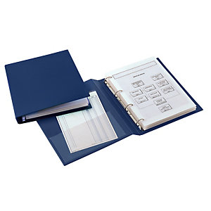 SEI ROTA Raccoglitore Sanremo 2000 - 4 anelli a D 25 mm - dorso 4 cm - 35 x 50 cm (libro) - blu