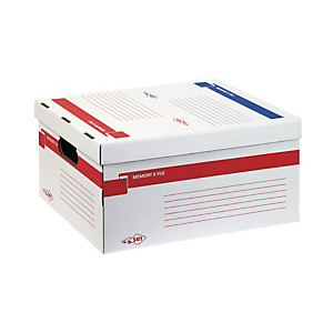 SEI ROTA Scatola archivio Memory X File - con coperchio - dorso 27,5 cm - 37x27x52 cm - bianco SEI ROTA Scatola archivio Memory X File - con coperchio - dorso 27,5 cm - 37x27x52 cm - bianco