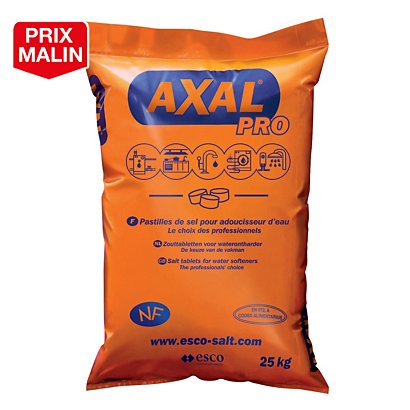 Sel adoucisseur d'eau Axal Pro 25 kg