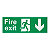 Self-adhesive sign, Fire Action Advice - 9