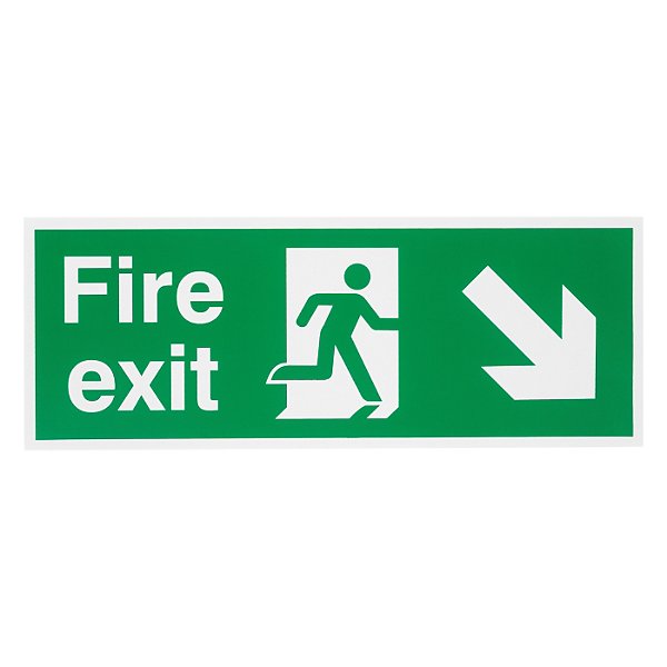 Self-adhesive sign, Fire Exit Keep Clear - 6