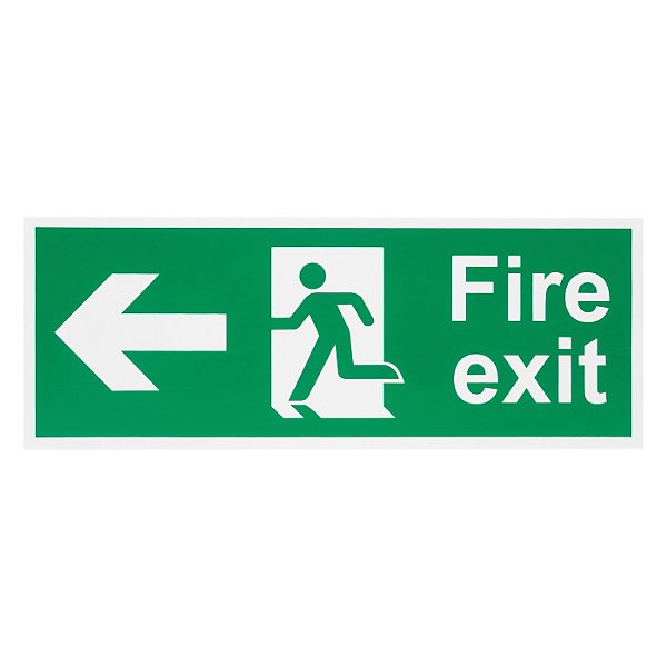 Self-adhesive sign, Fire Exit Keep Clear - 8