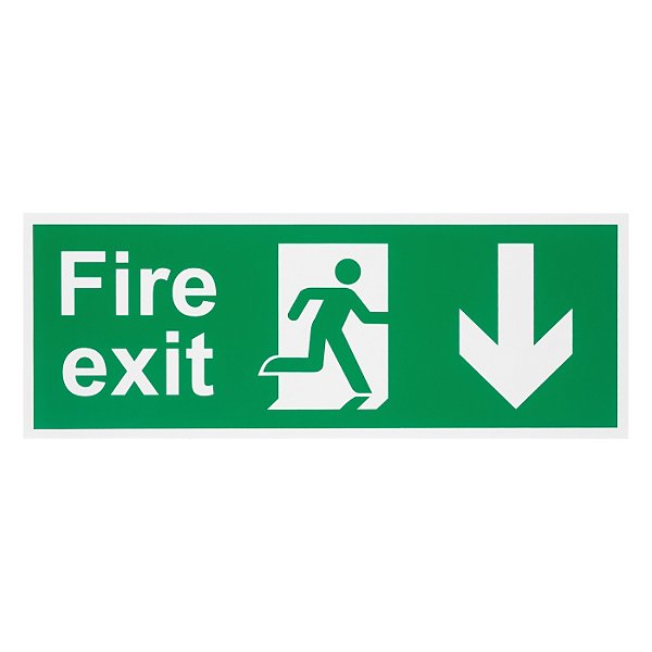 Self-adhesive sign, Fire Exit Keep Clear - 9