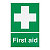 Self-adhesive sign, First Aid Point - 7