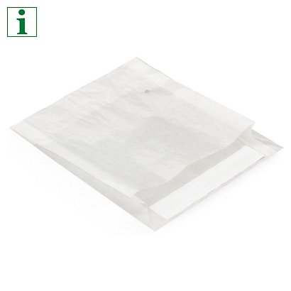 Self seal glassine gusseted tissue paper bags, 200x250x40mm - 1