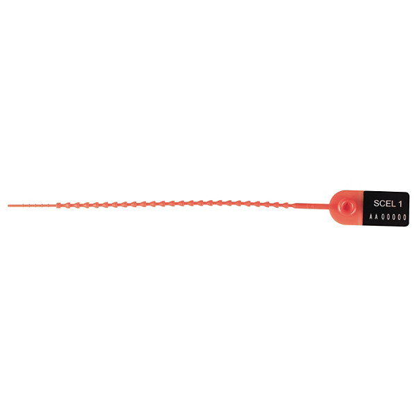 Selo de segurança de tira dentada vermelho Ø 3mm x comprimento 160mm - 1