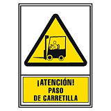 Señalización - ¡Atención! Paso de carretilla Señalización - ¡Atención! Paso de carretilla