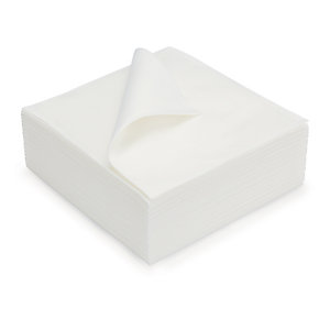 Serviettes de table jetables aspect tissu 40 x 40 cm Blanc - Lot de 50