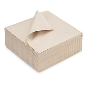 Serviettes de table jetables aspect tissu 40 x 40 cm Taupe - Lot de 50