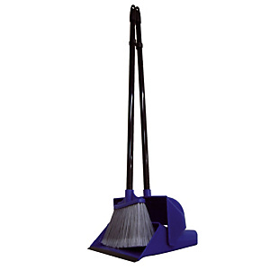 Set blik + stoffer PVC blauw Set blik + stoffer PVC blauw