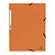 Set van 10 kaften met elastische banden 3 flappen Exacompta oranje kleur - 1