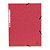 Set van 10 kaften met elastische banden 3 flappen Exacompta rode kleur - 1