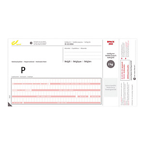 Set van 10 verzendetiketten BPACK 24 U Set van 10 verzendetiketten BPACK 24 U