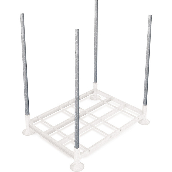 Set van 4 verlengstukken nuttige hoogte 150 cm stapelbaar - 1