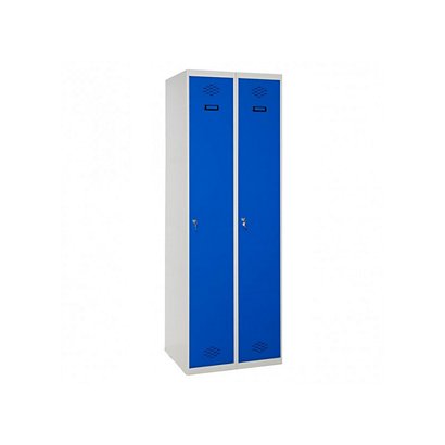 SETROC TAQUILLAS METÁLICAS Taquilla adicional de 1 puerta y 2 compartimentos, 40 cm, puerta azul - 1
