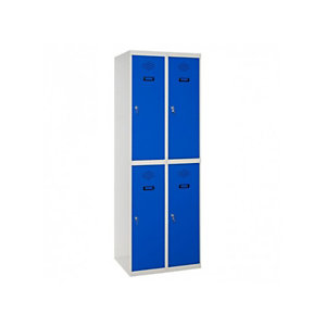 SETROC TAQUILLAS METÁLICAS Taquilla adicional de 2 puertas, 30 cm, puerta azul