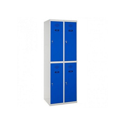 SETROC TAQUILLAS METÁLICAS Taquilla adicional de 2 puertas, 30 cm, puerta azul - 1