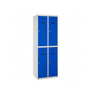 SETROC TAQUILLAS METÁLICAS Taquilla adicional de 2 puertas, 30 cm, puerta azul SETROC TAQUILLAS METÁLICAS Taquilla adicional de 2 puertas, 30 cm, puerta azul