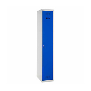 SETROC TAQUILLAS METÁLICAS Taquilla inicial de 1 puerta y 1 compartimento, 30 cm, puerta azul SETROC TAQUILLAS METÁLICAS Taquilla inicial de 1 puerta y 1 compartimento, 30 cm, puerta azul