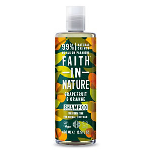 Shampoo Rinvigorente Pompelmo & Arancio Faith in Nature, Flacone 400 ml