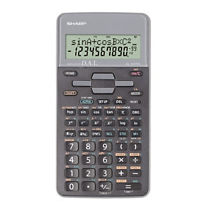 SHARP Calcolatrice scientifica EL-531TH, 10+2 digit, Grigio