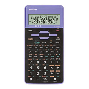 SHARP Calcolatrice scientifica EL-531TH, 10+2 digit, Viola