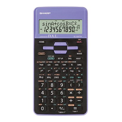 SHARP Calcolatrice scientifica EL-531TH, 10+2 digit, Viola