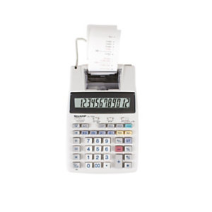 SHARP Calcolatrice stampante EL-1750V, 12 cifre, Bianco