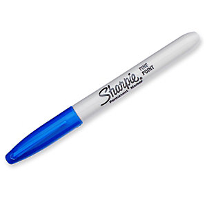 Sharpie Fine Point, Marcatore permanente, Punta tonda, 0,9 mm, Blu (confezione 12 pezzi)