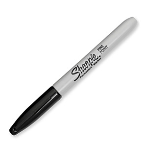 Sharpie Fine Point, Marcatore permanente, Punta tonda, 0,9 mm, Nero (confezione 12 pezzi)