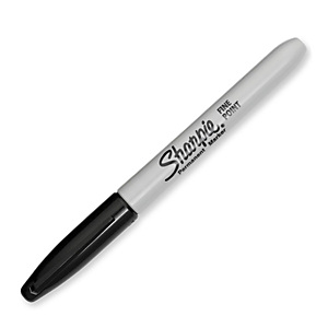 Sharpie Fine Rotulador permanente, punta fina ojival, 0,9 mm, negro