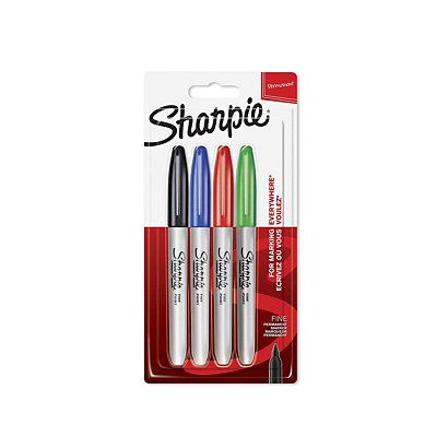 Sharpie® Fine Tip Permanent Marker Pens, Assorted Colours