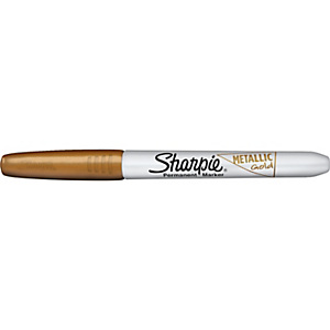 Sharpie Metallic Rotulador permanente, punta fina ojival, 0,9 mm, color oro