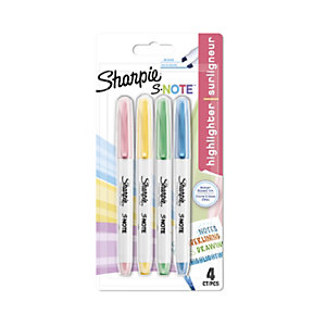 SHARPIE S-Note Rotulador, punta biselada, pack de 8, colores surtidos pastel