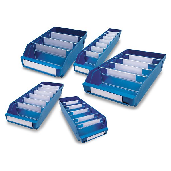 Shelf bin label holders and labels, 75 x 30mm, pack of 200 - 2