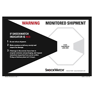 Shockwatch følgeetiketter Shockwatch følgeetiketter