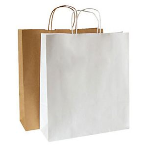 Shoppers - Colore bianco - F.to cm 36 x 12 x 41 (confezione 25 pezzi) Shoppers - Colore bianco - F.to cm 36 x 12 x 41 (confezione 25 pezzi)