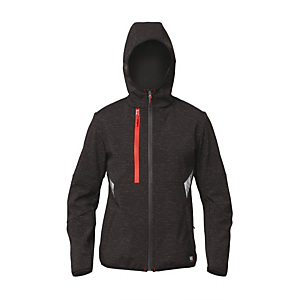 SIGGI GROUP Giacca Softshell Finder, Taglia M, Nero/Argento