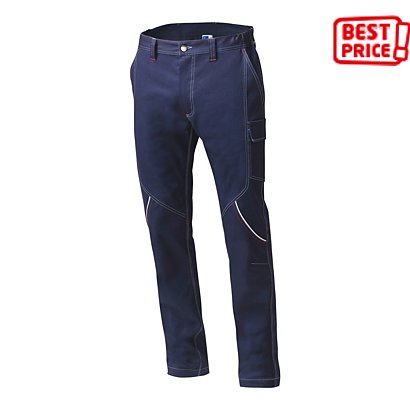 SIGGI GROUP Pantalone tecnico Boston in tessuto elasticizzato, Taglia S, Blu - 1