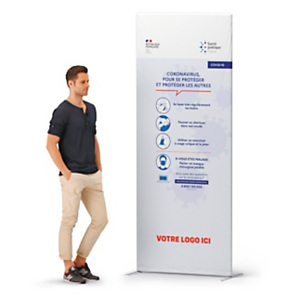 Signalétique institutionnelle de prévention Covid-19 Coronavirus version fixe